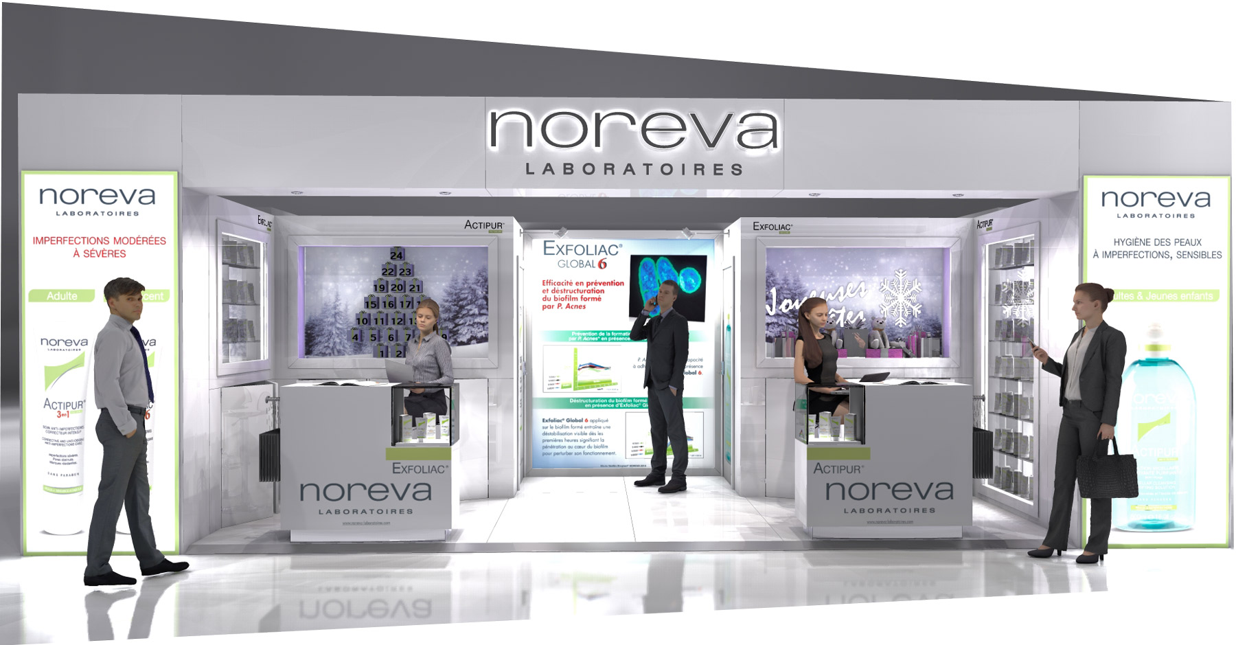3D render of Noreva Booth