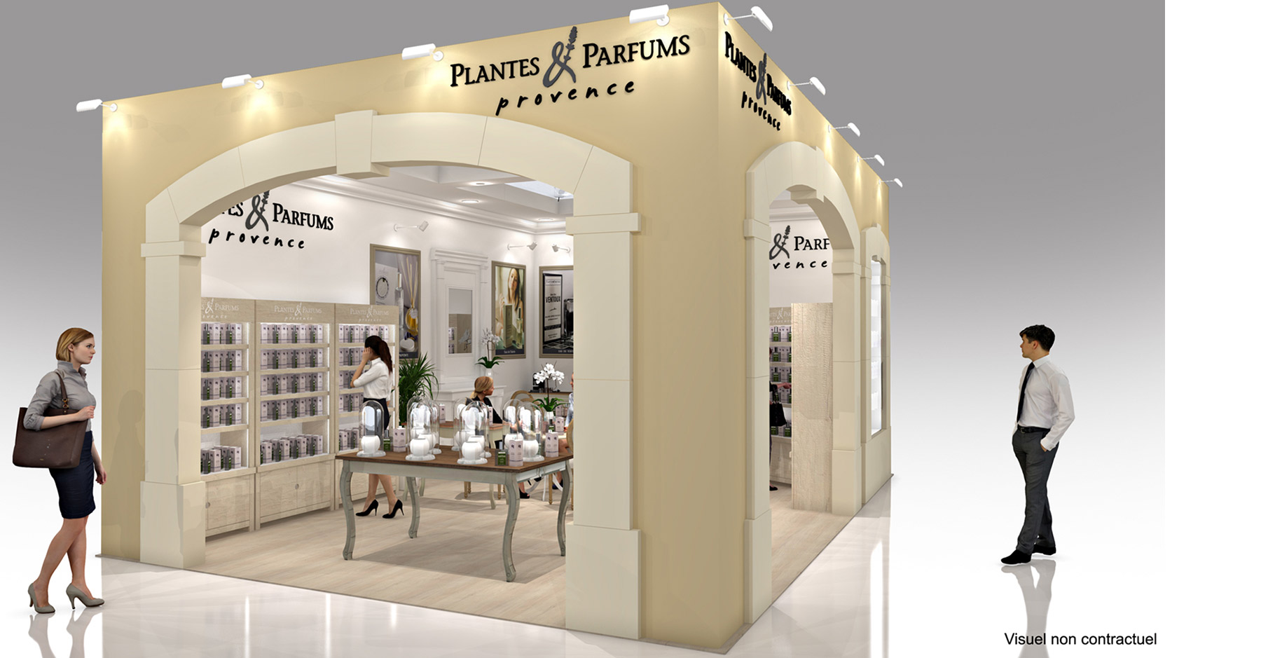 Rendu 3D du stand Palntes & Parfum